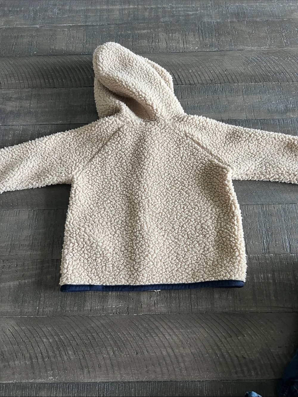 Old Navy Denim Fleece lined jeans with Sherpa hooded zip up